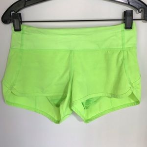 Lululemon Run Speed Short Size 2 Chartreuse